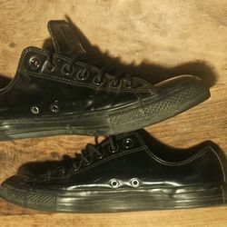 Black Converse All Star Patent-Finish Low-Top Sneakers – Men’s 11