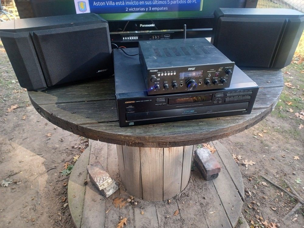 200 WATTS PYLE BLUETOOTH RECEIVER WITH ONKYO DX-C220 6 DISCS CD ๐ฟ PLAYER AND BOSE 201 IV SPEAKERS $350 FINAL PRICE