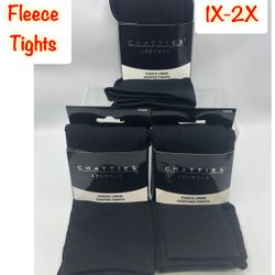 Brand New 3 Charities Legwear Fleece Lined Footed Tights Size fits 1X2x