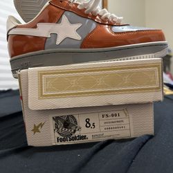 Bape Sta - 8.5 FS-001 Orange/Gray/White
