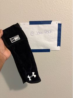 Black under Armour football towel