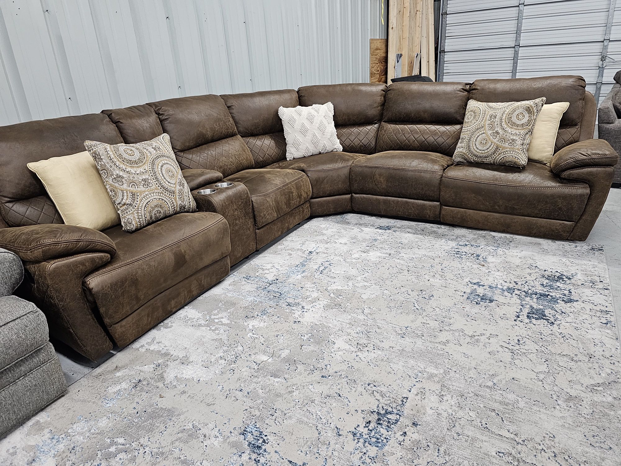 Nice Brown Sectional Couch For Sale With 🚚 SAME DAY DELIVERY 🚚 