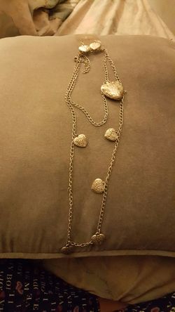 Gold or silver matching earring and necklace set