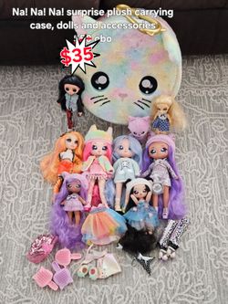Na! Na! Na! surprise plush carrying case, dolls and accessories