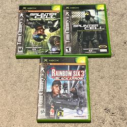 Lot Of 3 Tom Clancy's Splinter Cell Chaos Theory Rainbow Six 3 CIB w/ Manuals