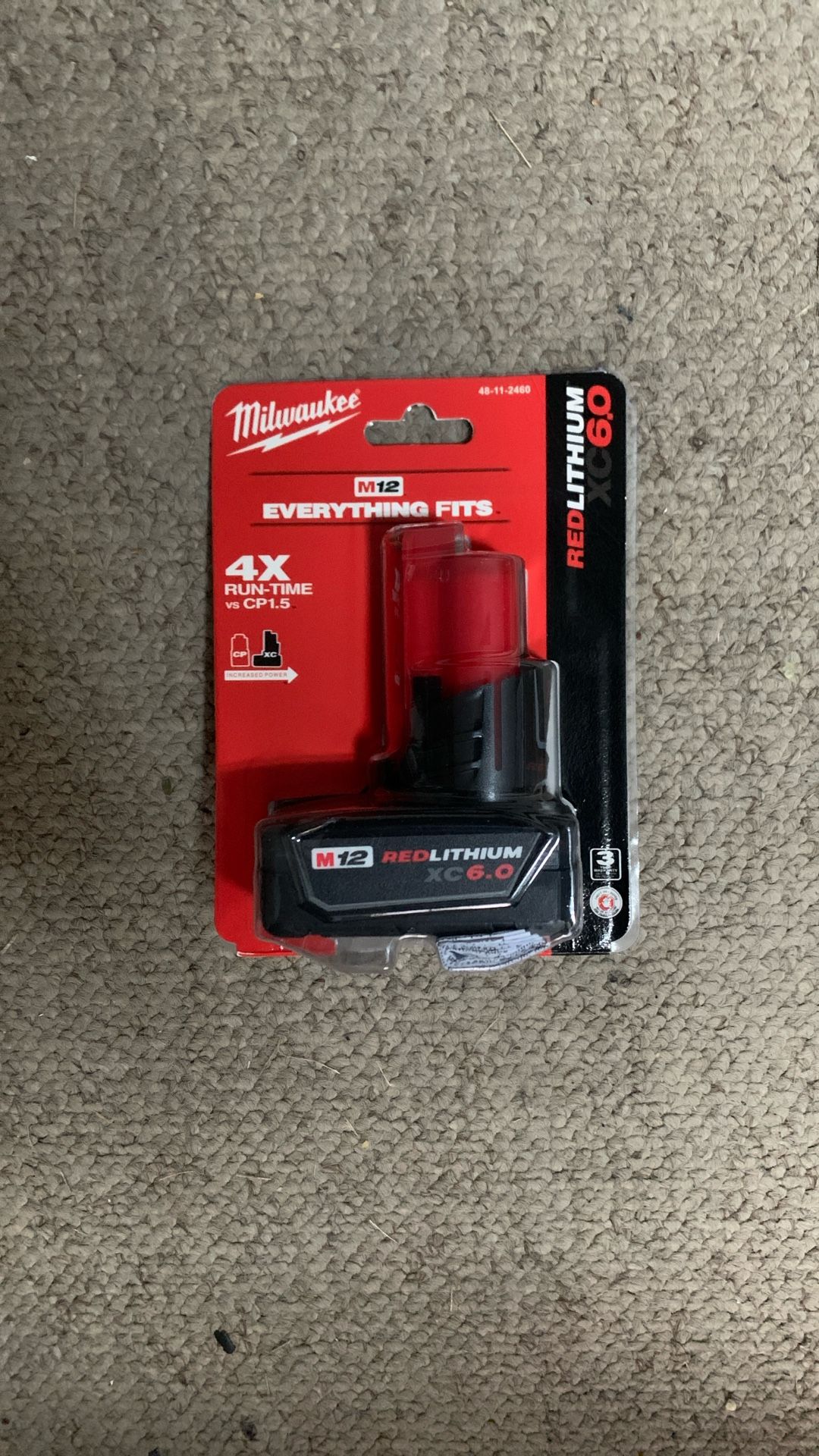 M12 Milwaukee Battery XC 6.0