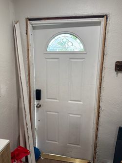 Used Metal impact door 36x80 with frame
