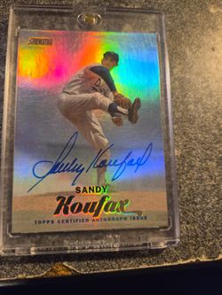 2017 topps stadium club chrome SANDY KOUFAX 1/10 Blue autograph Dodgers