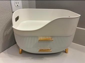 White Makeup Organizer