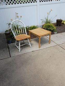 Table and chair for $10.00