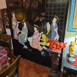 Wall Asian Inspired Wood Divider.