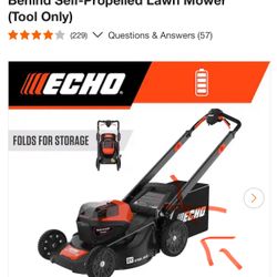 ECHO 56-Volt 21 in. Cordless Battery Walk Behind Self-Propelled Lawn Mower (Tool Only)
