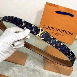 Womens Louis Vuitton Monogram Belt With Box & Bag