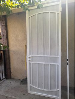 Metal White Screen Door 8ft