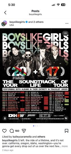 Free ! Boys like girls tickets !