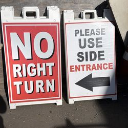 3 double sided A frame signs