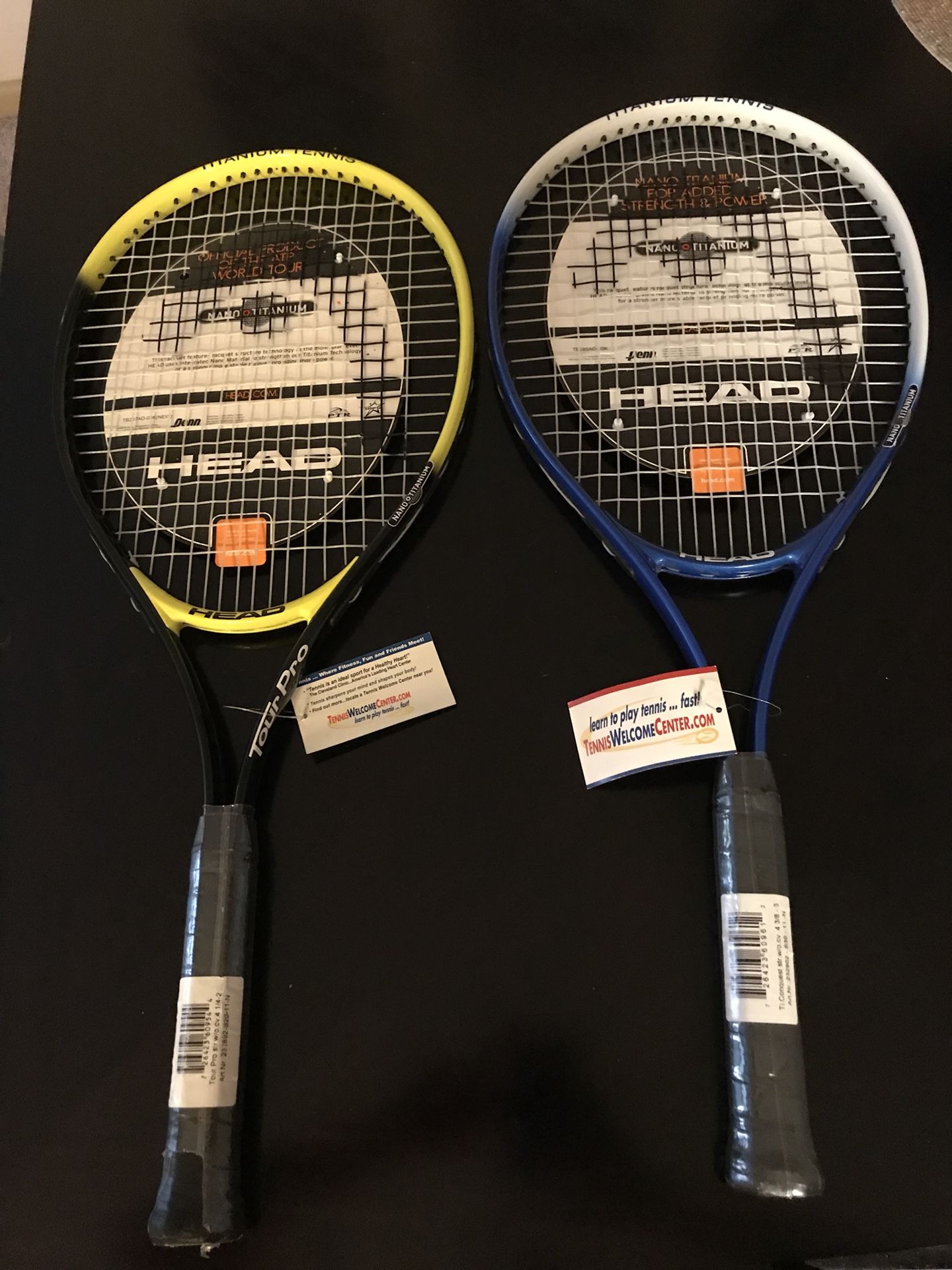 Pair of brand new tennis rackets