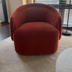 Orange Swivel Chair 