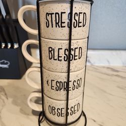 Coffee Cup Set, Set Of 4