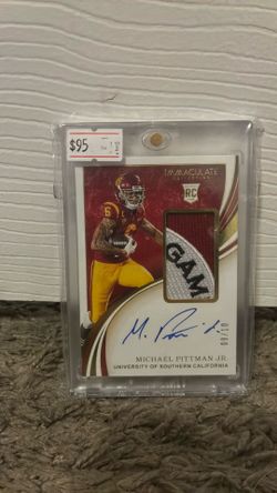 Michael Pittman Junior RPA rookie patch auto football card /10