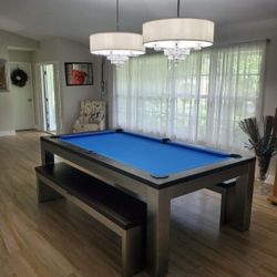 Genoa Pool Table with Dining Top, Available In 7' or 8', new in box!