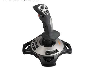 PC Joystick, USB Gaming Flight Simulator Game Controller with Vibration Function and Throttle Control, PXN 2113 Wired Gamepad Flight Sim Stick for PC/