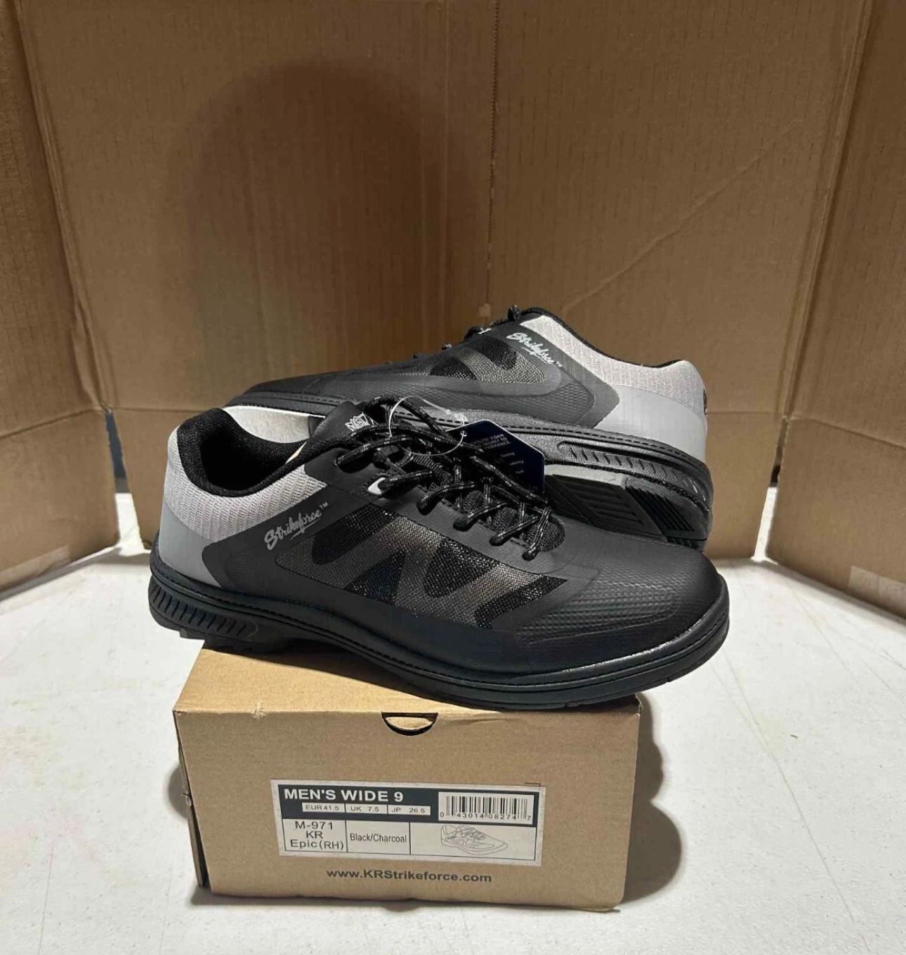 KRstrikeforce Epic Black Charcoal Bowling Shoes