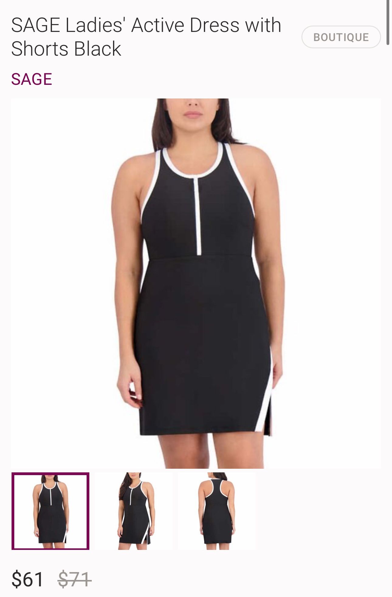 SAGE Ladies' Active Dress with Shorts Black & Blue for Sale in Whittier, CA  - OfferUp