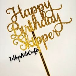 Happy Birthday Name Cake Topper