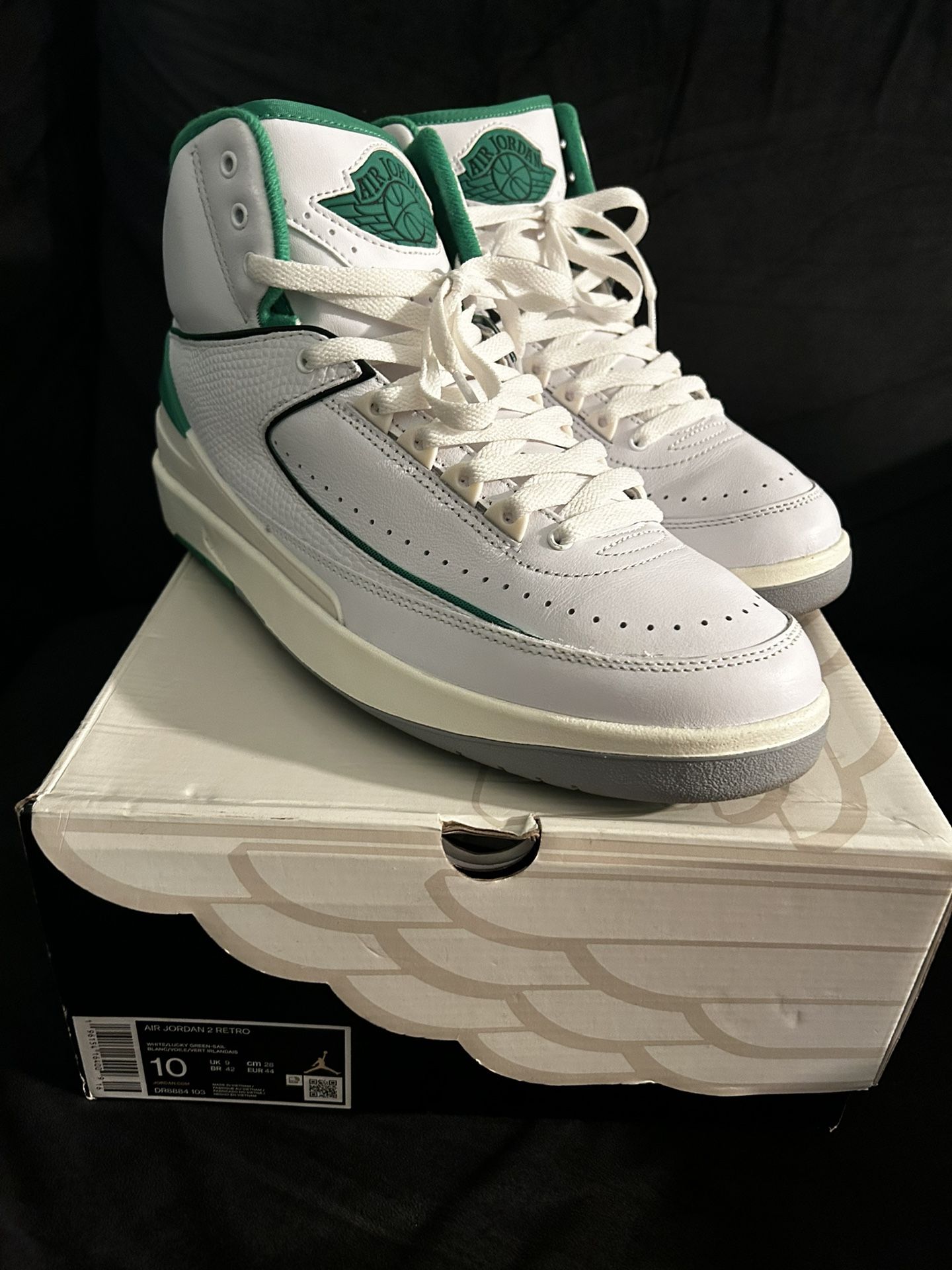 Air Jordan 2 Lucky Green Size 10