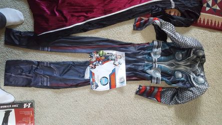 Thor costume with a red cape