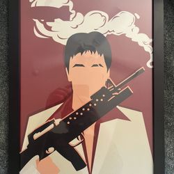 Scarface Art With Frame