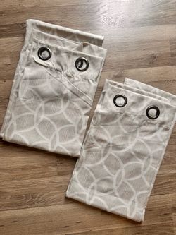 2 Panels Beige Linen curtain Set! (36”x80”)