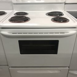 White Coil Top Stove 