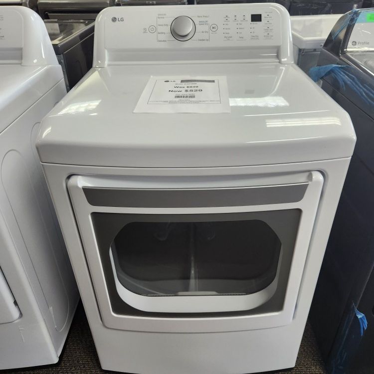 LG 7.3 CF DRYER 529! WHITE! 1 YEAR WARRANTY INCLUDED!