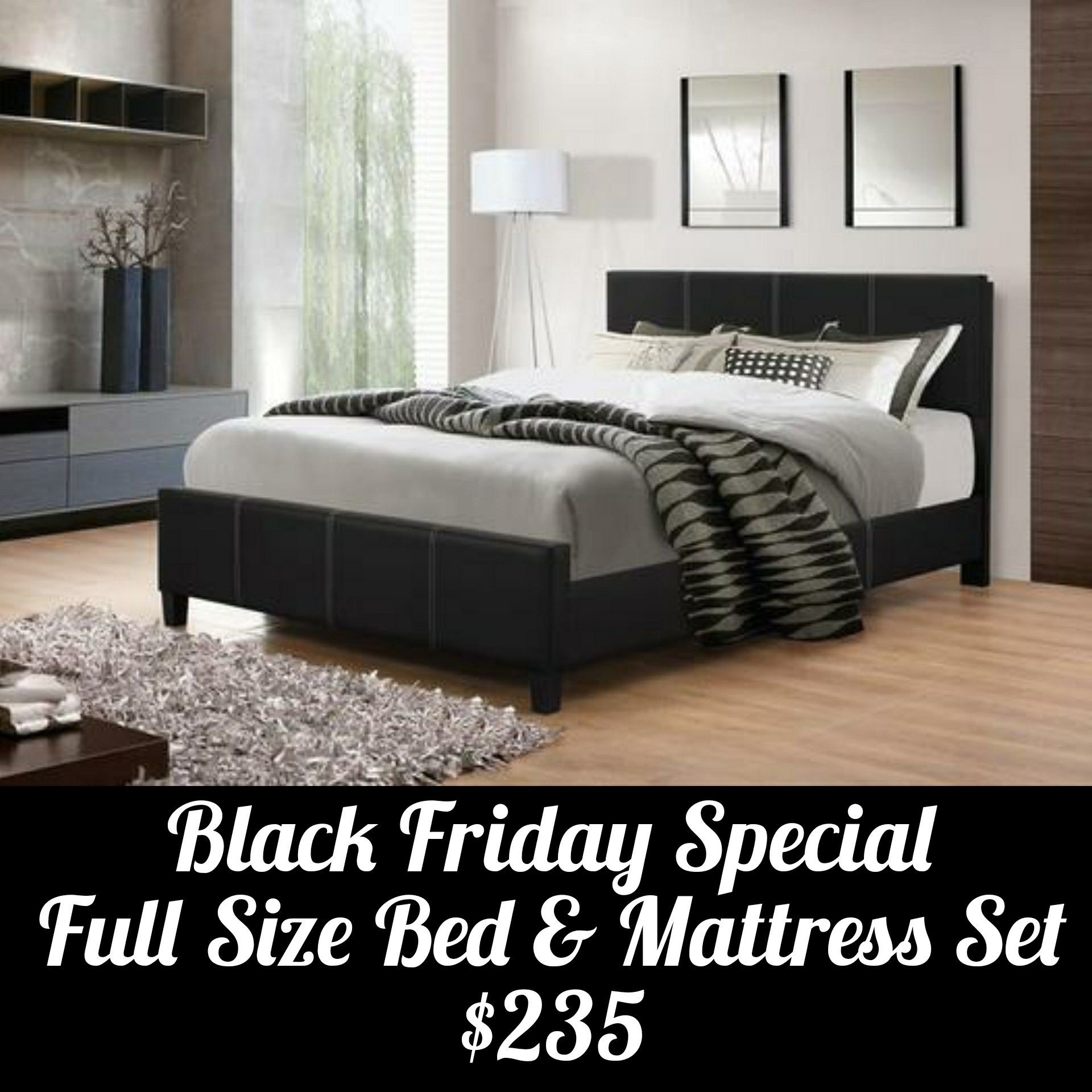 Black Friday Alert | Full Size Bed & Mattress | Free Box Spring | No Gimmicks | Same Day Delivery Available | Easy Finanacing Available | $235