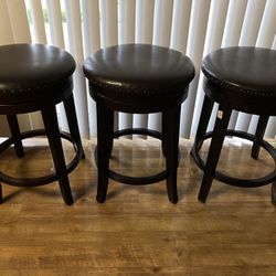 Set of 3 Cheyenne Industries stools-dark brown