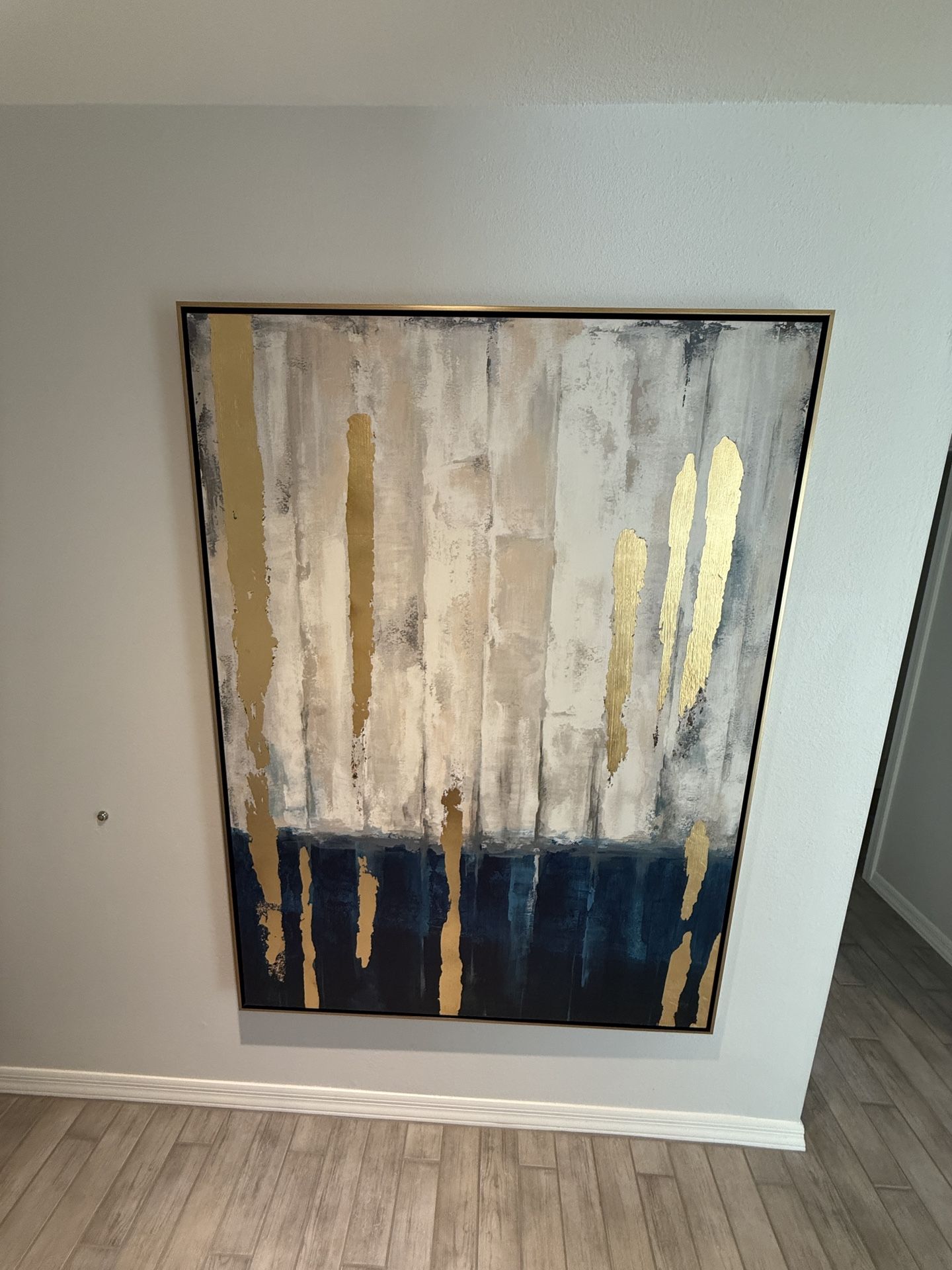 Beautiful Gold And Blue Painting