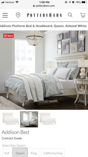 Pottery Barn Addison Platform Bed Headboard Queen For Sale In