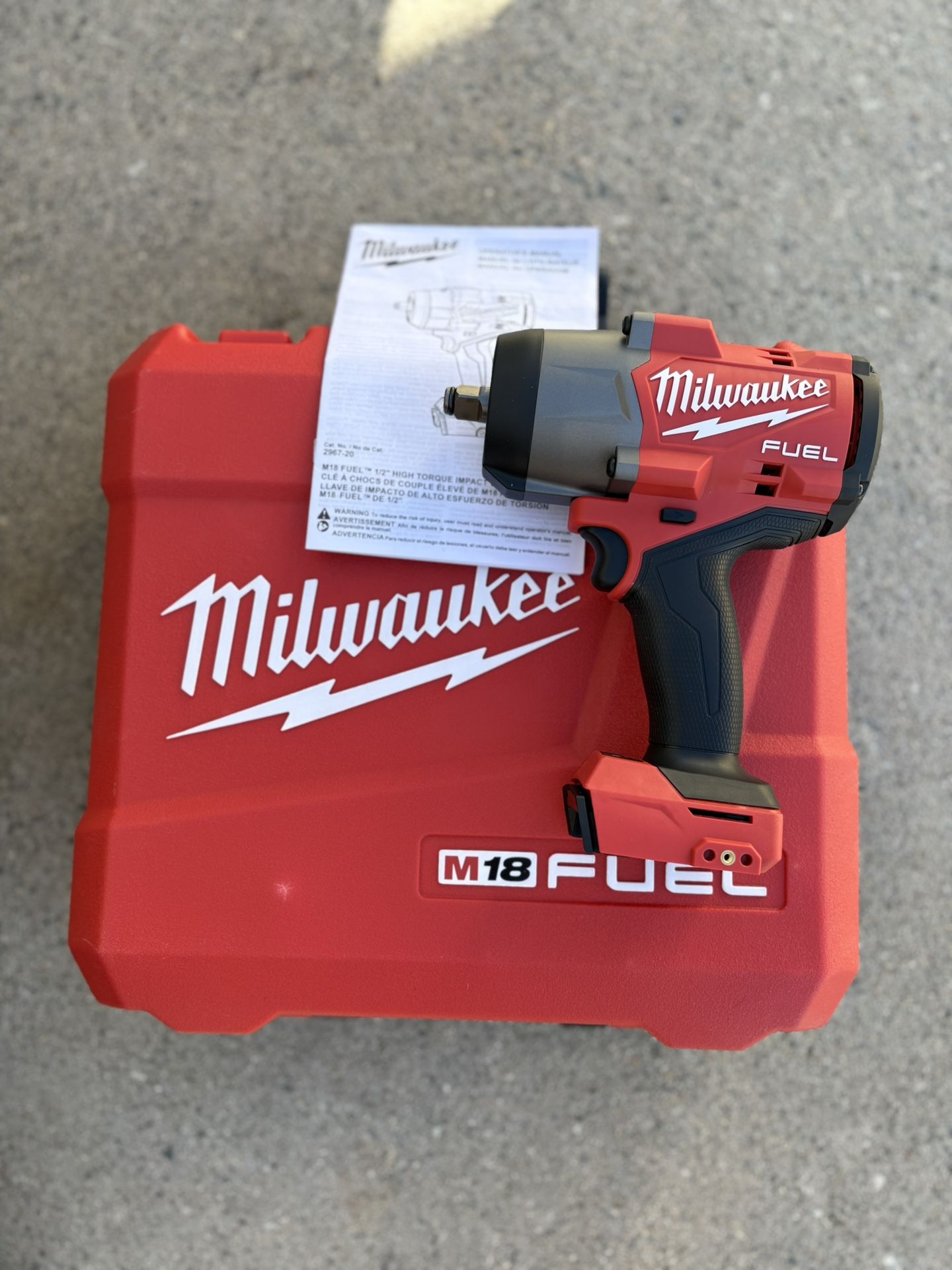 Milwaukee M-18 FUEL 1/2 HIGH TORQUE IMPACT WRENCH. TOOL ONLY 2967-20