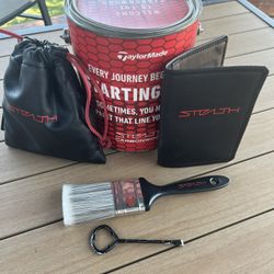 2022 Team Taylor Made(rare Collectible) Red Paint Can/With Leather Stealth, Valuable Pouch, And Scorecard Holder+ More💰 $200 OBO 