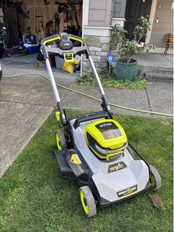 Ryobi 40V HP Brushless 21" CrossCut Smart Trek self-propelled mower.