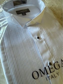 Mens Tuxedo White Shirt - Brand New