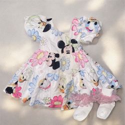 2T Minnie Mouse,Daisy Duck handmade dress perfect for disney trip