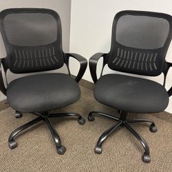2 Black Office Chairs