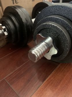 Set of Adjustable Dumbbells 63 lbs total (2) 32 lb. DBs