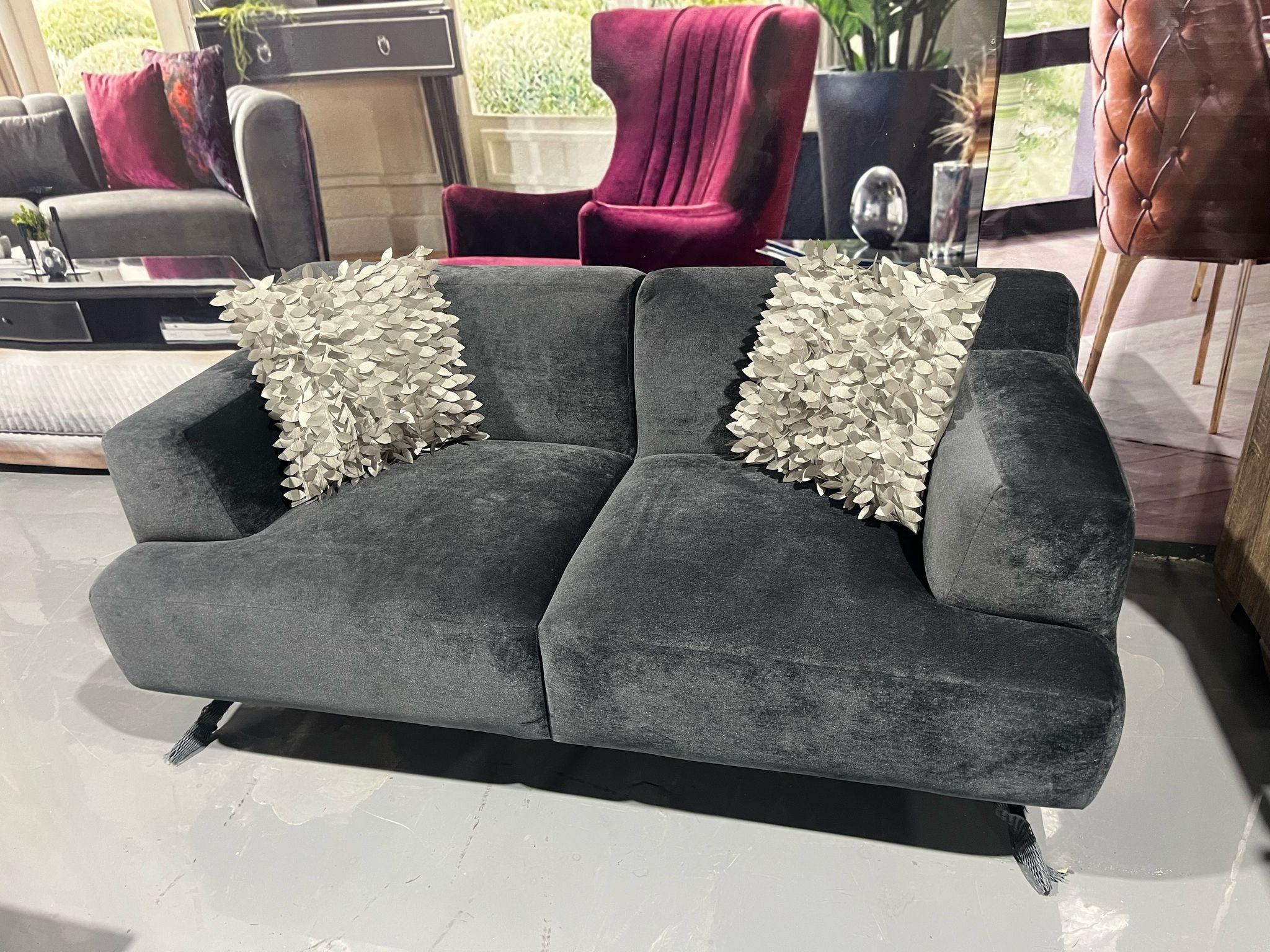 NEW SOFA BLACK VELVET
