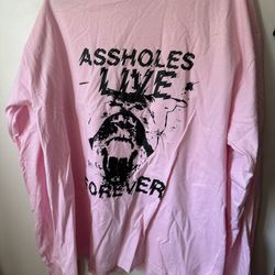 Baby Pastel Pink ALF NSFW Long Sleeve Dog Graphic Size 2XL 2X XXL Plus Size