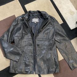 Wilson Leather Women (2) Button Up Coat (M)