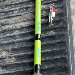 fishing rod 12 feet long and made of 4 pieces.
